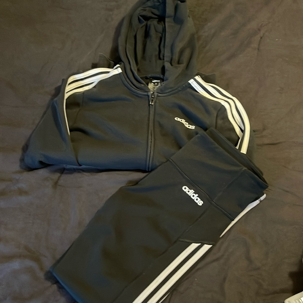Adidas jacket and tights.